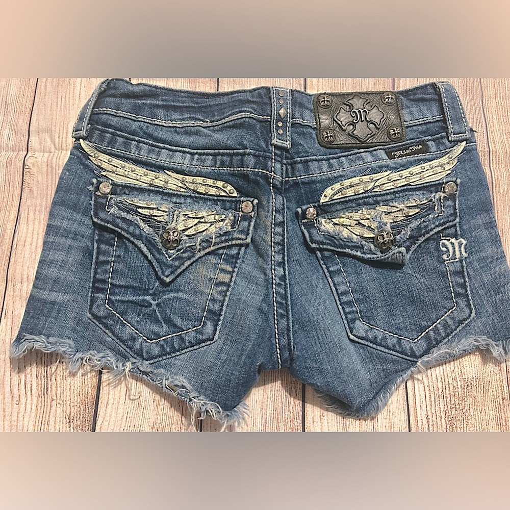Miss Me Denim Low Rise Shorts